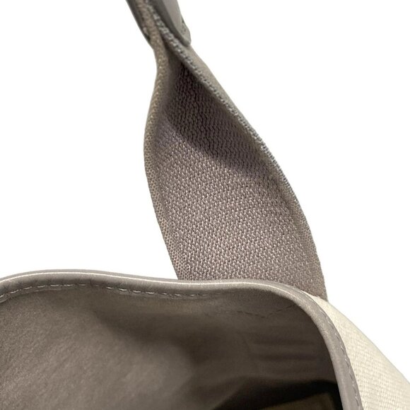 Auth BALENCIAGA Navy Cabas M 339936 White Gray Canvas Leather - Tote Bag - Picture 10 of 16